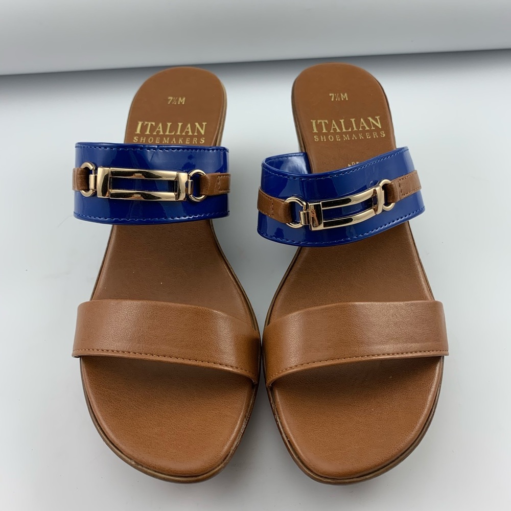 Blue Sandals From Italian Shoemakers